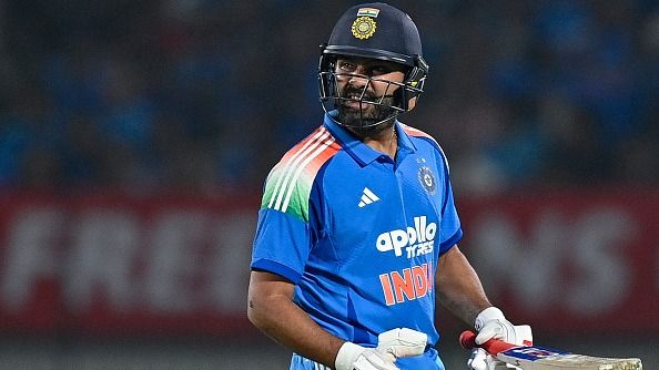 India's veteran batter Rohit Sharma in this frame. (Getty)