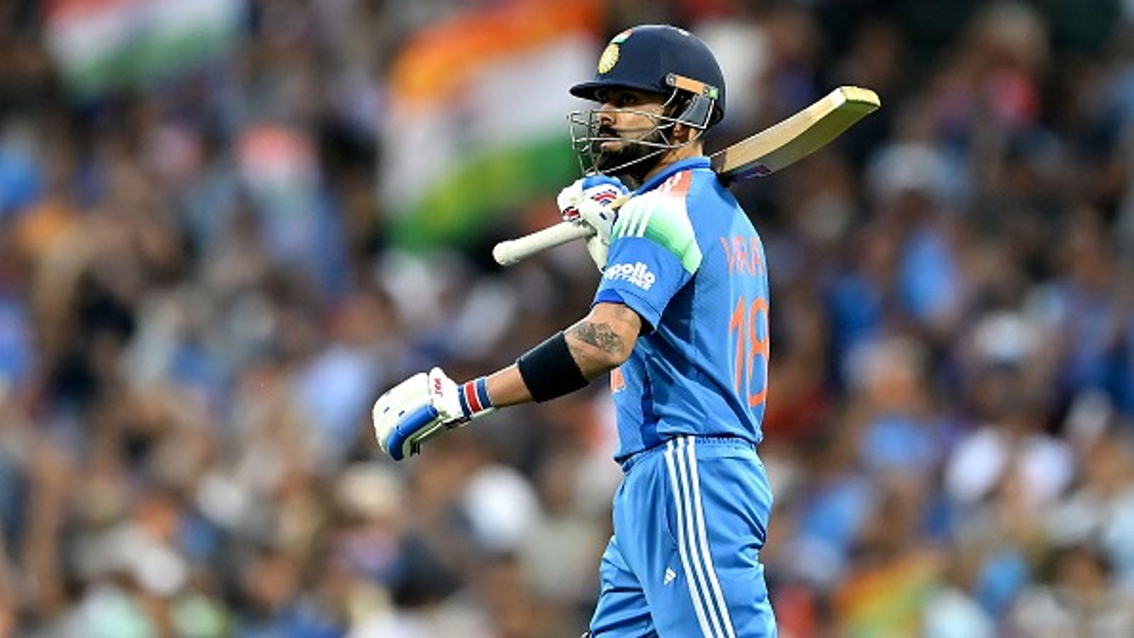 IND vs NZ: Virat Kohli lights up Indore with 54th ODI century to keep India's series-winning hope alive India's superstar batter Virat Kohli in this frame. (Getty)