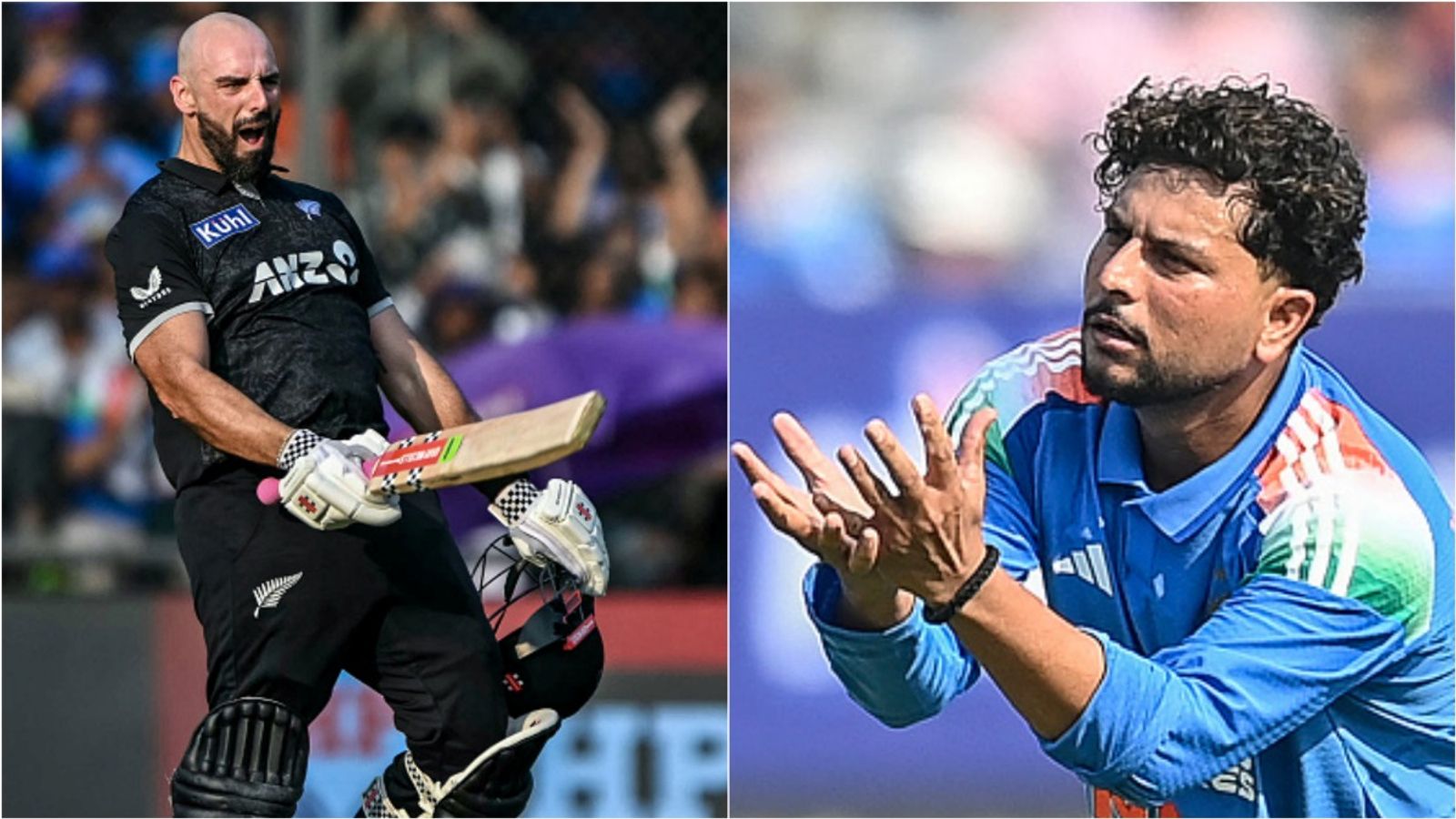 'There's a reason we try to put him under pressure': Daryl Mitchell reveals why he attacked Kuldeep Yadav straightaway New Zealand's Daryl Mitchell celebrates his century against India in third ODI of the series; India's Kuldeep Yadav Yadav collects the ball.