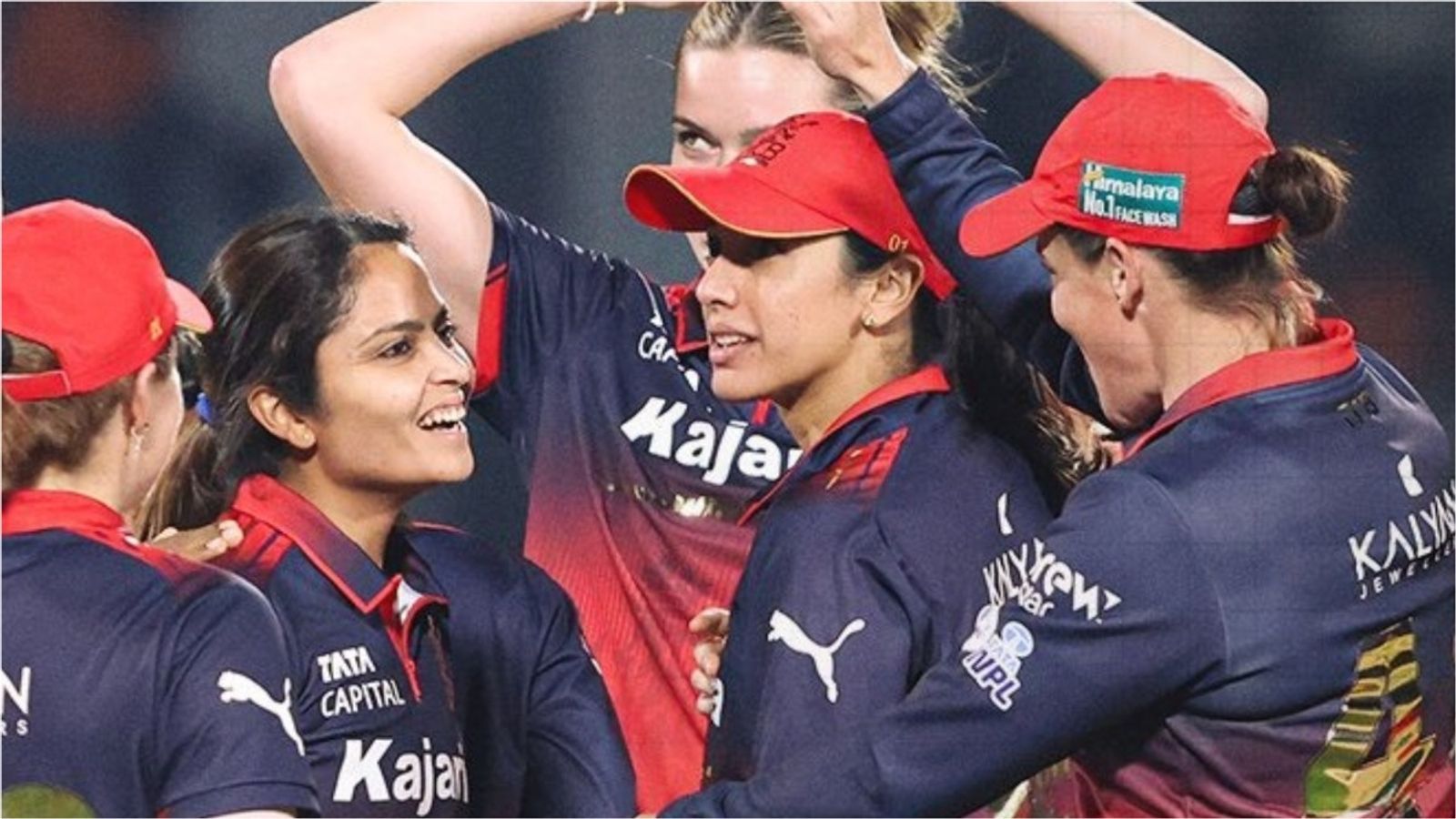 RCB sweep aside Gujarat Giants to lock in WPL 2026 playoff spot RCB team celebrating wicket (photo: rcb)
