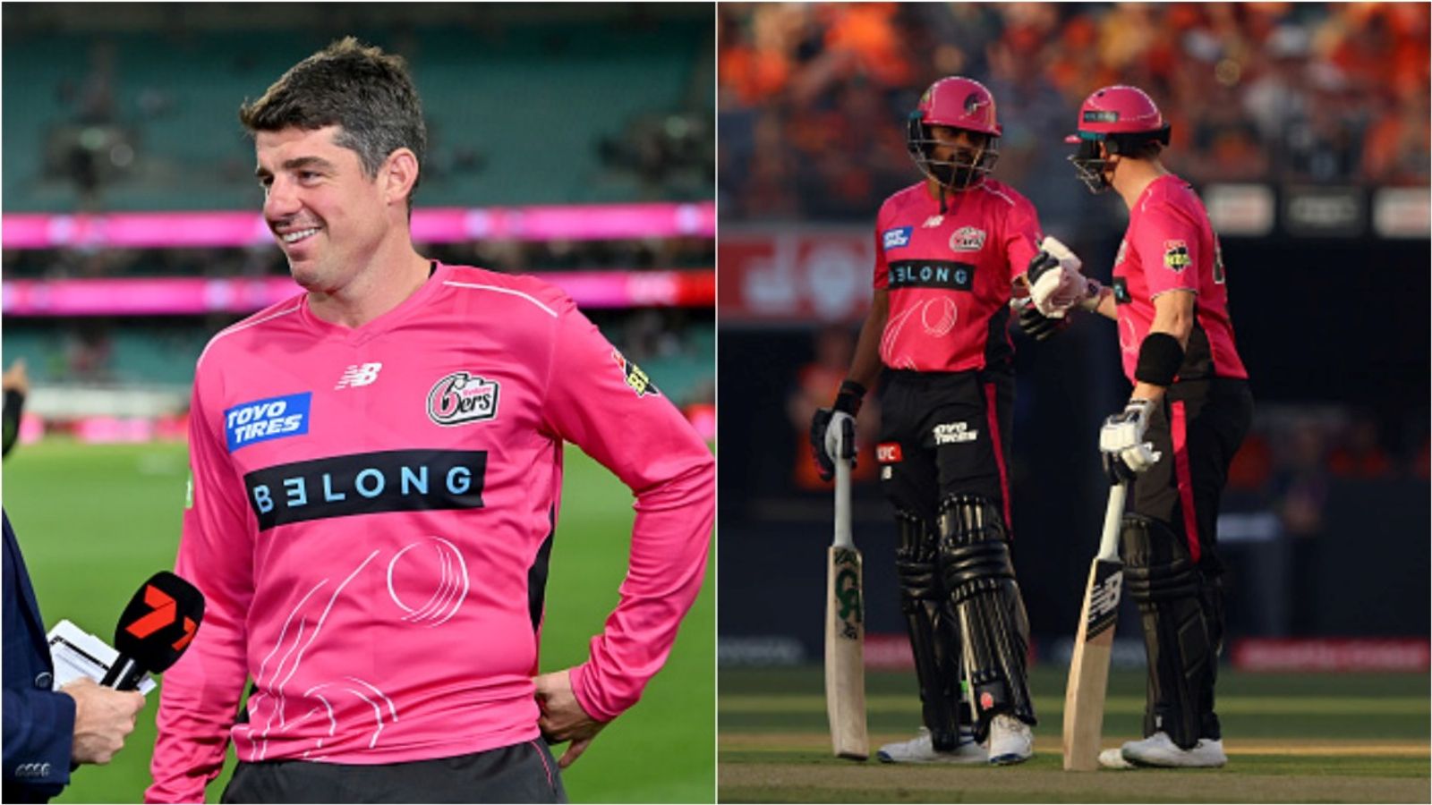 'They've kissed and made up': Sydney Sixers captain reveals Babar Azam was upset for 2 days over Steve Smith denying him a single Sydney Sixers captain Moises Henriques talks to the broadcaster; Babar Azam and Steve Smith during the match against Perth Scorchers.