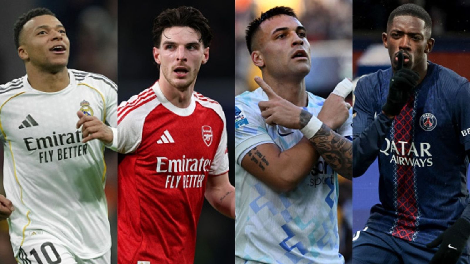 Champions League thriller returns: Teams playing tomorrow ft Real Madrid, Arsenal, & more BIG clashes; schedule, live info in UK, USA, India Kylian Mbappe, Declan Rice, Lautaro Martínez, Ousmane Dembele in the frame (Images via Getty)
