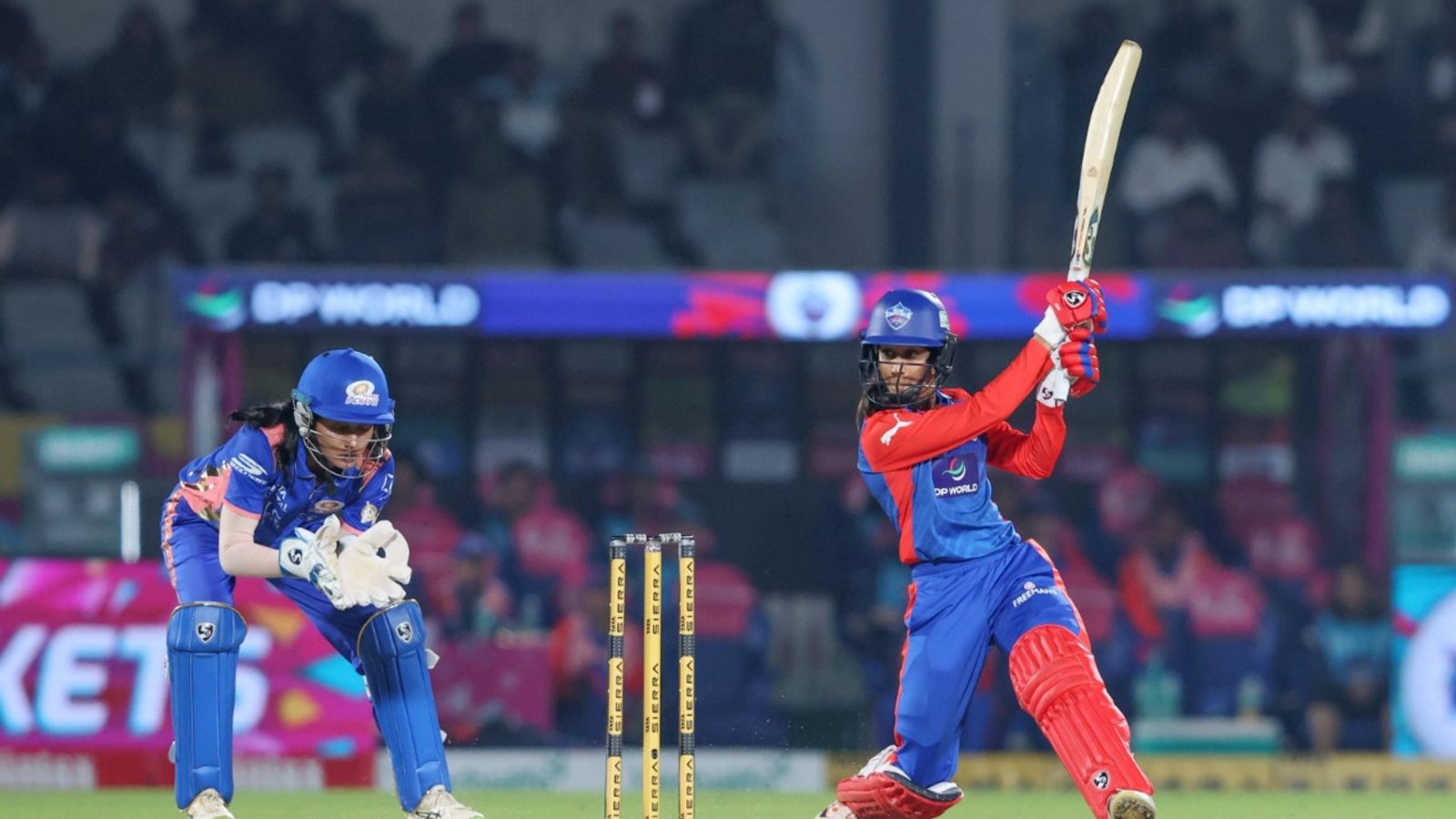 MI vs DC: Delhi Capitals beat Mumbai Indians by seven wickets to stay in WPL 2026 playoff hunt WPL 2026, DC vs MI: Jemimah Rodrigues scored an unbeaten fifty to guide DC to their second win of the season. (Image: WPL)
