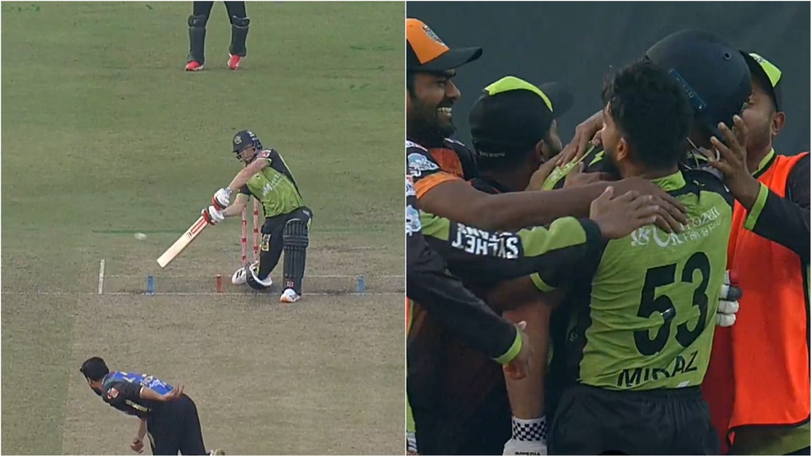 Retired Chris Woakes smashes Pakistan pacer for last-ball six in thrilling win in eliminator on BPL debut; watch video Sylhet Titans' Chris Woakes celebrates with teammates after hitting Rangpur Riders' Faheem Ashraf for a six in BPL 2026 eliminator.