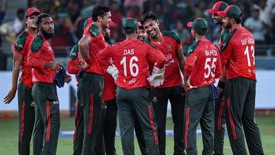 Breaking: Bangladesh no more part of T20 World Cup 2026 after ICC's strong stance on venue change Bangladesh's Mustafizur Rahman (C) celebrates with his teammates in this frame. (Getty)
