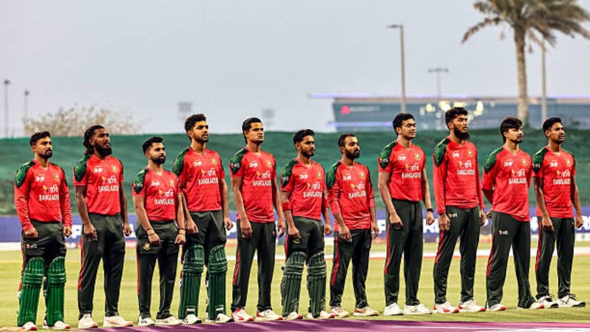 Bangladesh's team players stand for their national anthem before the start of the Asia Cup 2025 Twenty20 international cricket match between Afghanistan and Bangladesh at the Sheikh Zayed Cricket Stadium in Abu Dhabi (via Getty) Bangladesh's team players stand for their national anthem before the start of the Asia Cup 2025 Twenty20 international cricket match between Afghanistan and Bangladesh at the Sheikh Zayed Cricket Stadium in Abu Dhabi (via Getty)