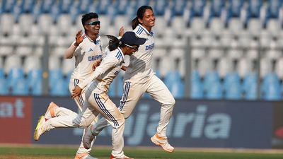World Cup-winning star returns as BCCI announces India’s squad for one-off Test against Australia Harmanpreet Kaur (R) of India celebrates the wicket of Tahlia McGrath during day three of the Women's Test Match between India and Australia