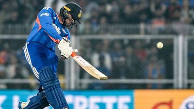 IND vs NZ: Abhishek Sharma misses mentor Yuvraj Singh's rare record by whisker after 14-ball fifty in Guwahati India's star batter Abhishek Sharma in this frame. (Getty)