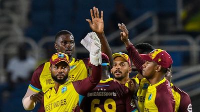 CWI names West Indies squad for T20 World Cup 2026, rewarding rising star with 3 T20Is Shai Hope (L) and Jason Holder (2L) of West Indies celebrates the dismissal