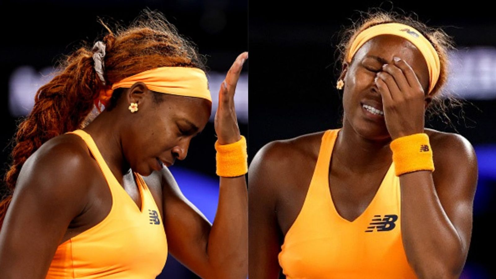 Coco Gauff smashes racket in frustration after shocking Australian Open exit vs Svitolina Coco Gauff in the frame (Images via Getty)