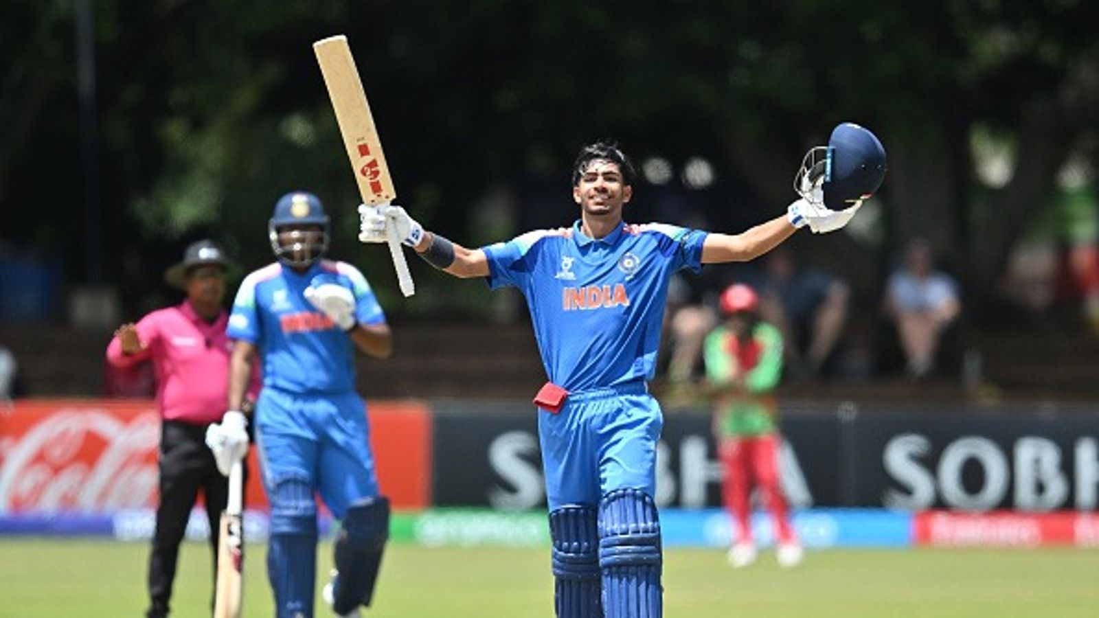 Vihaan Malhotra’s century powers India to 204-run win over Zimbabwe in U-19 World Cup Vihaan Malhotra of India celebrates their century during the ICC U19 Men's Cricket World Cup 2026 Super Six match between Zimbabwe and India at Queens Sports Club (Getty)
