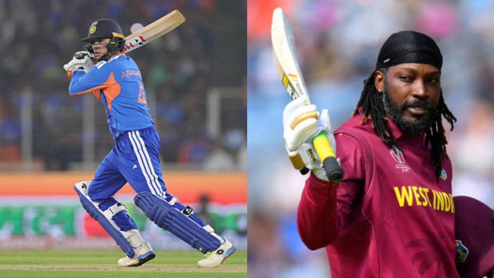 'He proves himself in...': Ex-India star showers praise on Abhishek Sharma, compares his playstyle to Chris Gayle Abhishek Sharma (L) and Chris Gayle in this frame (via Getty)