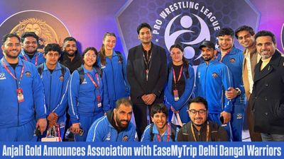 Anjali Gold Announces Association with EaseMyTrip Delhi Dangal Warriors at Pro Wrestling League SportsTak