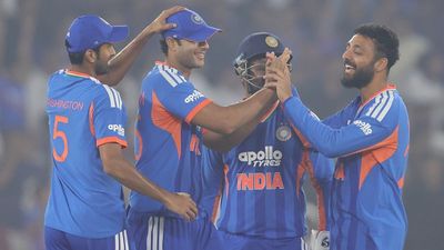 Big boost for India ahead of T20 WC, star player likely to recover from injury before Super 8s L-R: India's Washington Sundar, Shivam Dube, Sanju Samson and Varun Chakaravarthy in frame. (Getty)