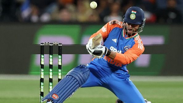 India's star batter Tilak Varma in this frame. (Getty)