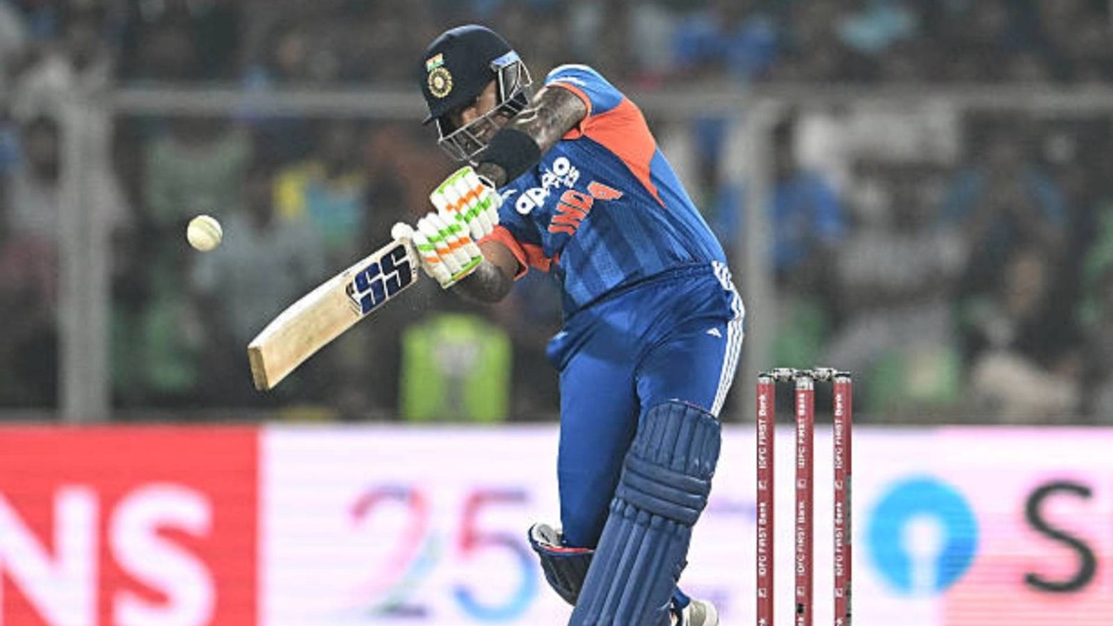 Suryakumar Yadav enters history books, achieves massive T20I milestone with gritty 63 vs NZ in 5th T20I India's captain Suryakumar Yadav plays a shot during the fifth and final Twenty20 international cricket match between India and New Zealand at the Greenfield International Stadium (via Getty)