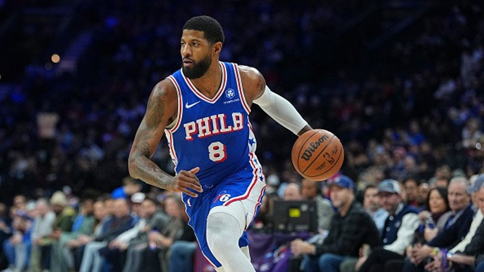 Why is Paul George suspended? Here's all you need to know about Philadelphia 76ers star's punishment Paul George in the frame.