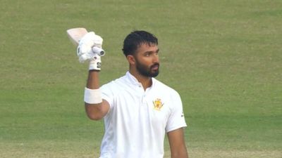 Devdutt Padikkal's robust ton steers Karnataka to Ranji Trophy quarterfinals with 5-wicket win over Punjab Karnataka captain Devdutt Padikkal in frame. (X)