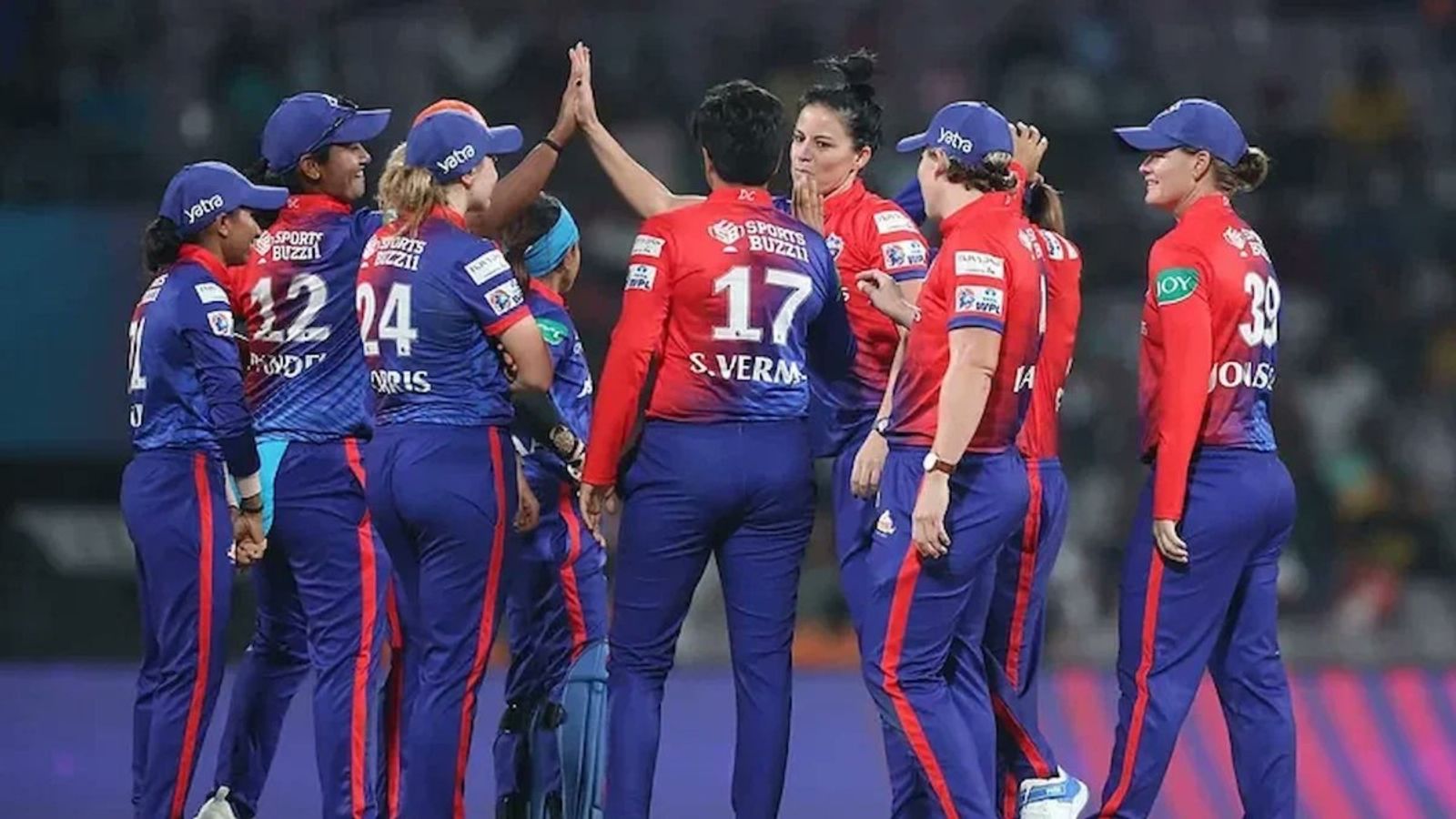 WPL 2026: DC storm into playoffs after beating UPW by 5 wickets, MI eliminated Delhi Capitals players celebrate with each other in this frame. (X)
