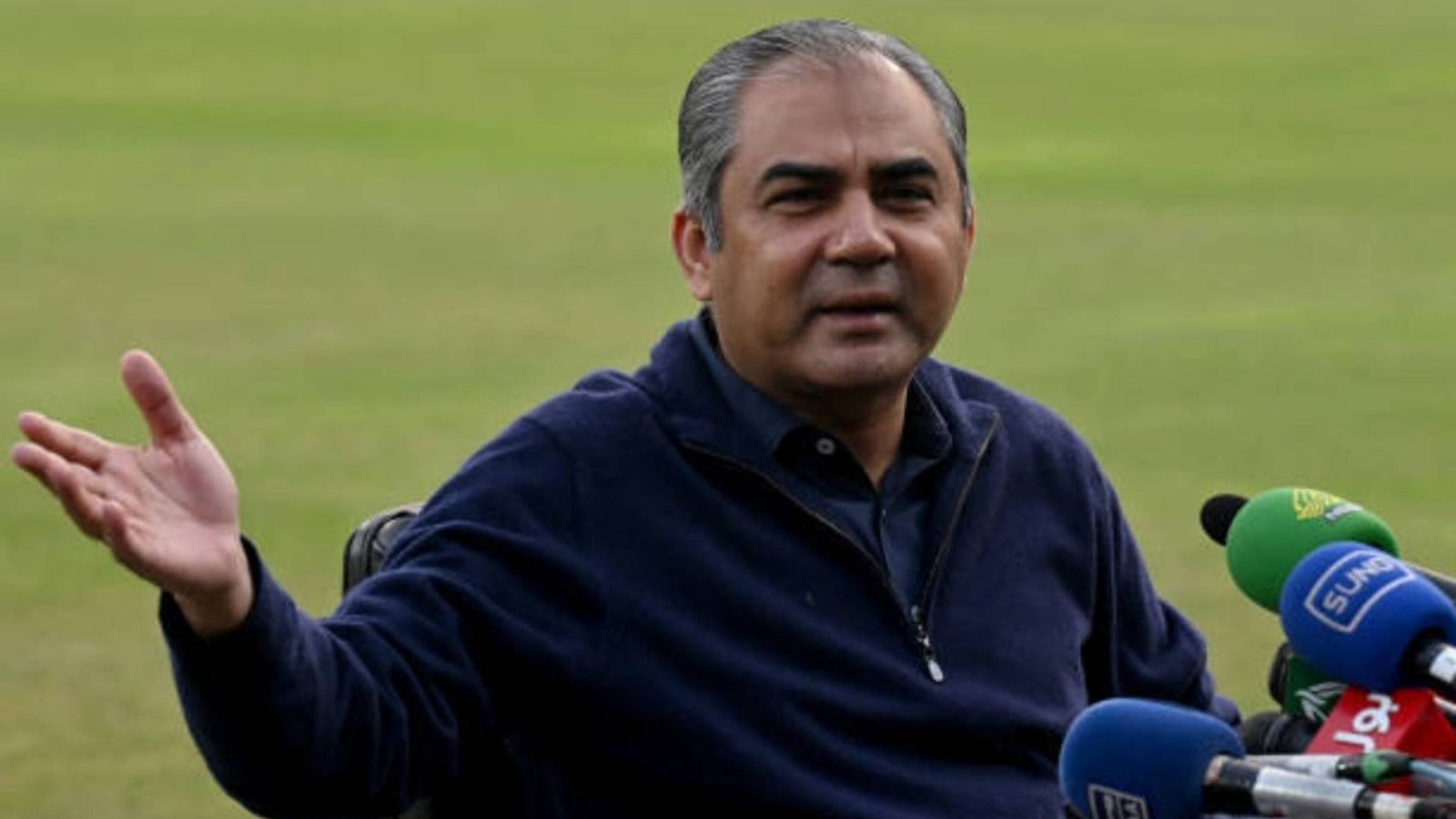 PCB's double standards exposed as Pakistan Women's A team allowed to face India A on February 15: Report Pakistan Cricket Board (PCB) Chairman Mohsin Naqvi addresses a presser at Gaddafi Stadium in Lahore (via Getty)