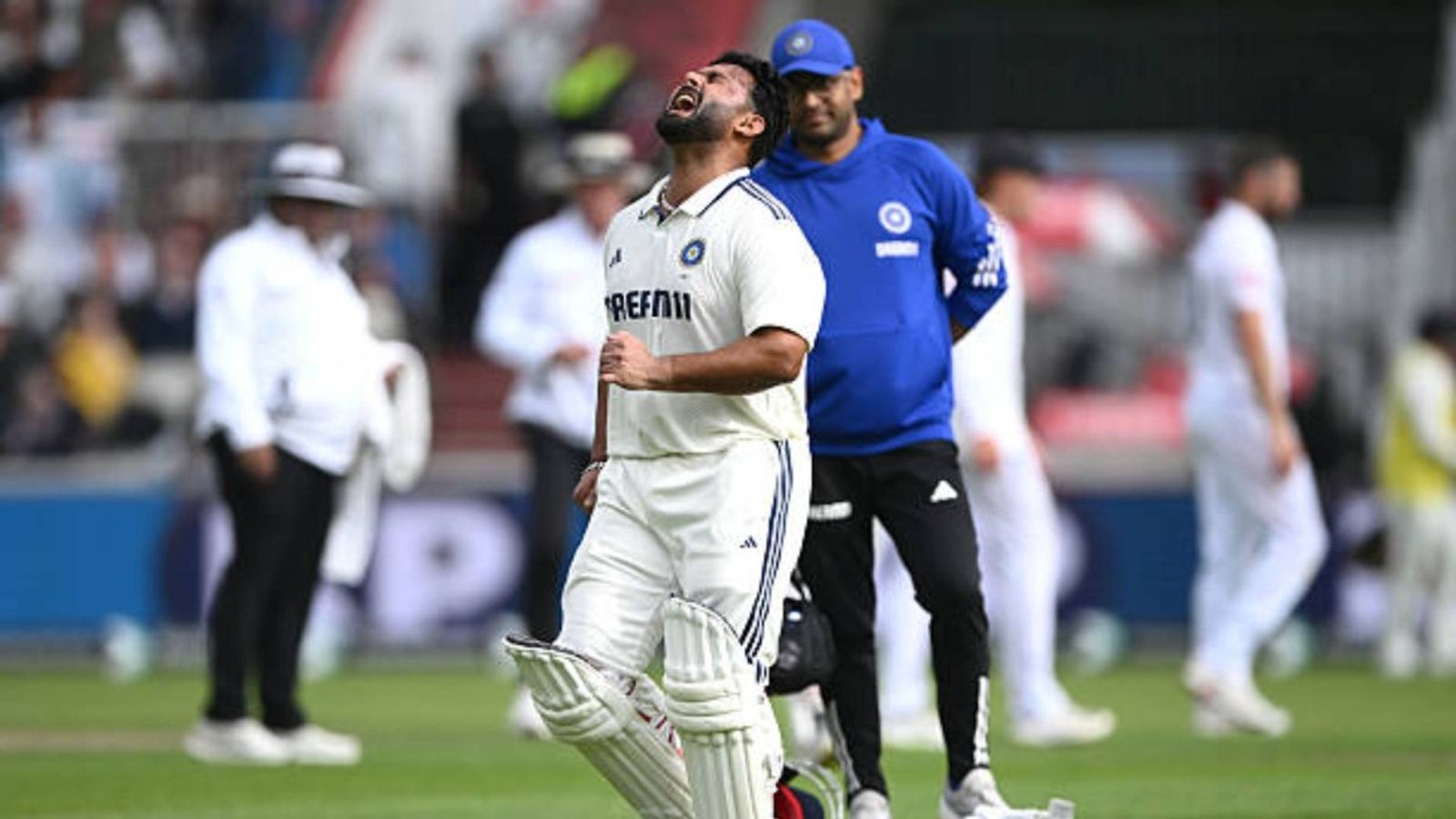 EXCLUSIVE | 'My finger had been snapped...': Rishabh Pant opens up on batting with a broken foot vs England India batsman Rishabh Pant reacts in pain after taking a blow to the foo during day one of the Fourth Test Match between England and India at Emirates Old Trafford (via Getty)