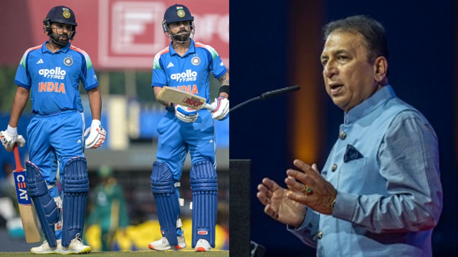 Exclusive: Sunil Gavaskar's honest take on Rohit Sharma and Virat Kohli's 2027 ODI World Cup participation Rohit Sharma, Virat Kohli along with Sunil Gavaskar (Getty)