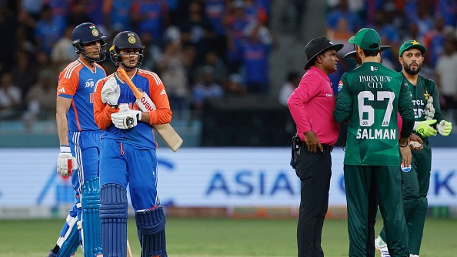 'ICC will take very strict action': BCCI breaks silence on Pakistan to boycott T20 World Cup group stage clash against India Abhishek Sharma of India and Shubman Gill of India during the match between India and Pakistan (Getty)