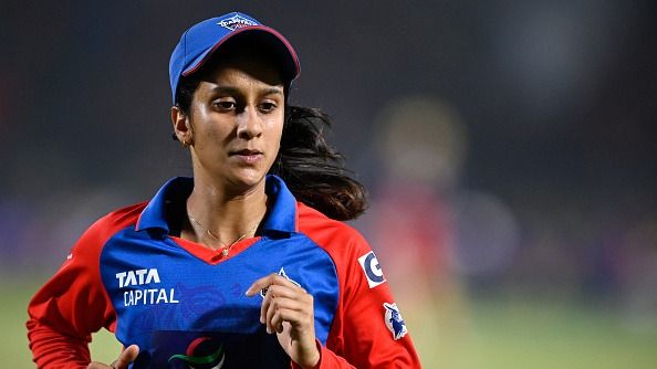 Jemimah Rodrigues runs around the field during the Women's Premier League (WPL) Twenty20 final cricket match between Delhi Capitals and Royal Challengers Bengaluru (Getty)