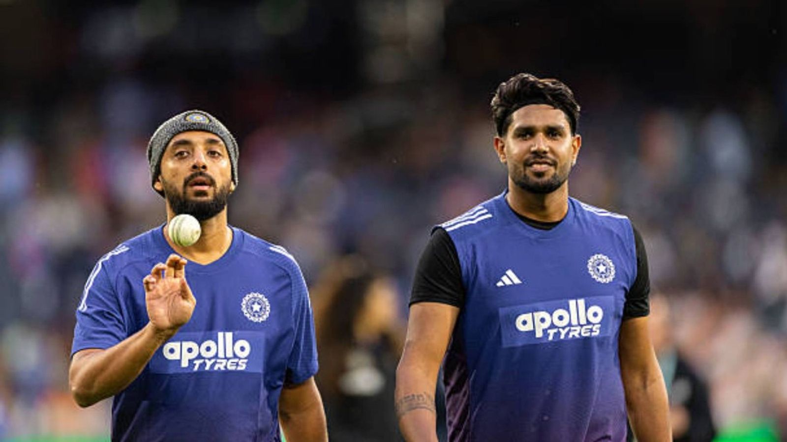 Big news: Major blow to India as star player ruled out of T20 World Cup, replacement yet to be named Varun Chakravarthy and Harshit Rana of India in action during the 2nd match of the BKT Tyres Men's T20I Series between Australia and India at Melbourne Cricket Ground (via Getty)
