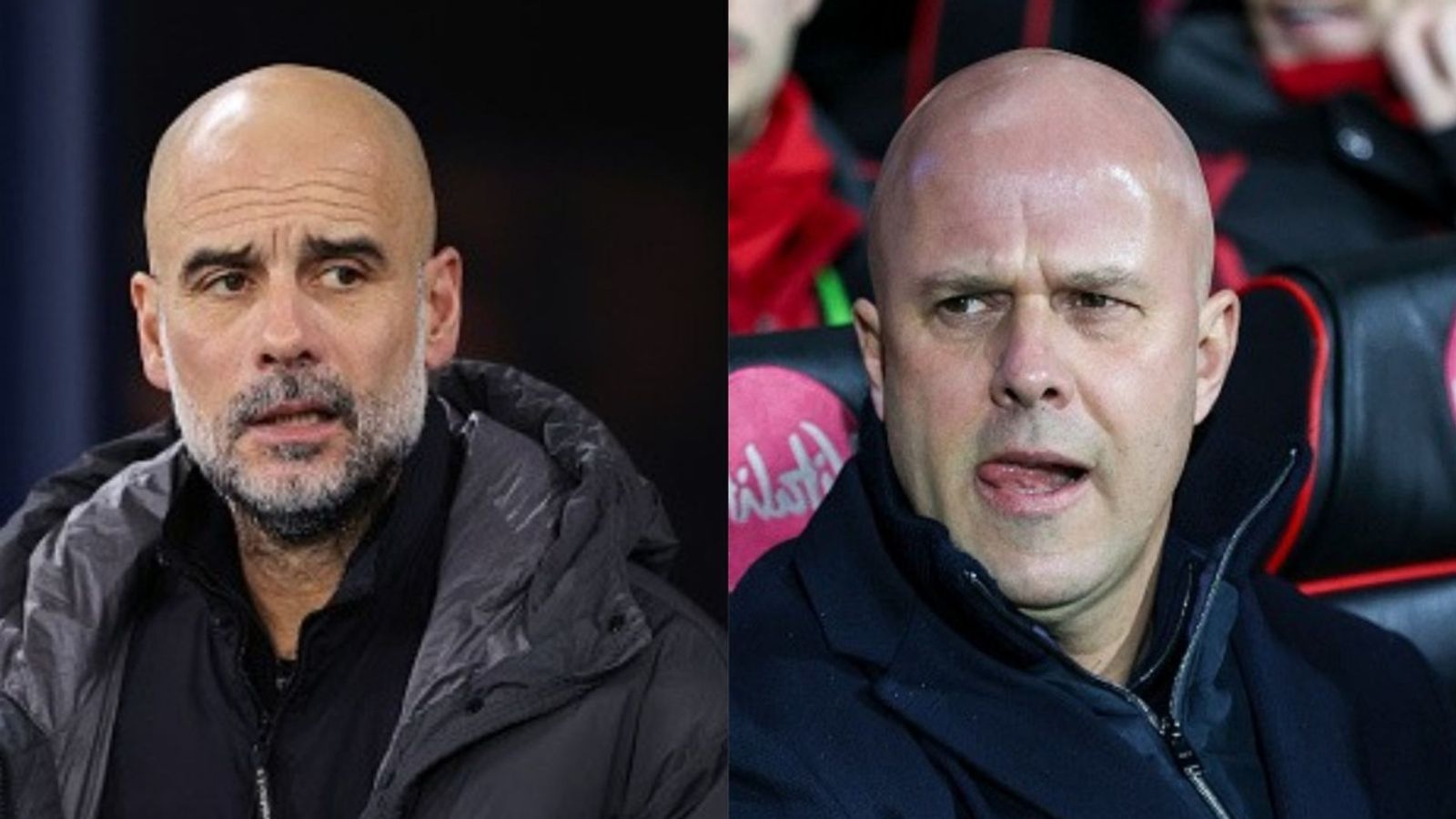 Pep Guardiola fires back at Liverpool’s Arne Slot on management comments Pep Guardiola, Arne Slot in the frame (Images via Getty)
