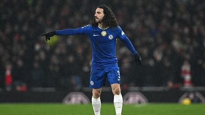 Chelsea star defender Marc Cucurella reacts as Adama Traore surprises him after on-field clash SportsTak