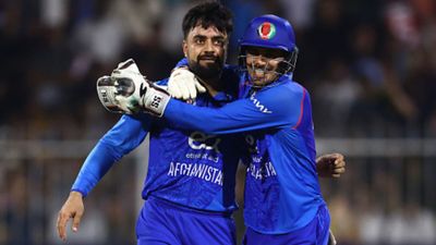 Afghanistan star pulls out of PSL following Pakistan boycott India's T20 World Cup match Afghanistan's Rashid Khan (L) and Rahmanullah Gurbaz in frame. (Getty)