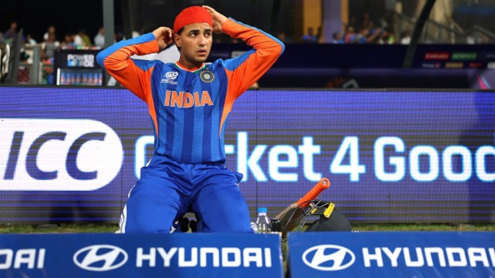 Abhishek Sharma emulates Gautam Gambhir's unwanted record with golden duck on T20 World Cup debut India's star opener Abhishek Sharma in this frame. (Getty)