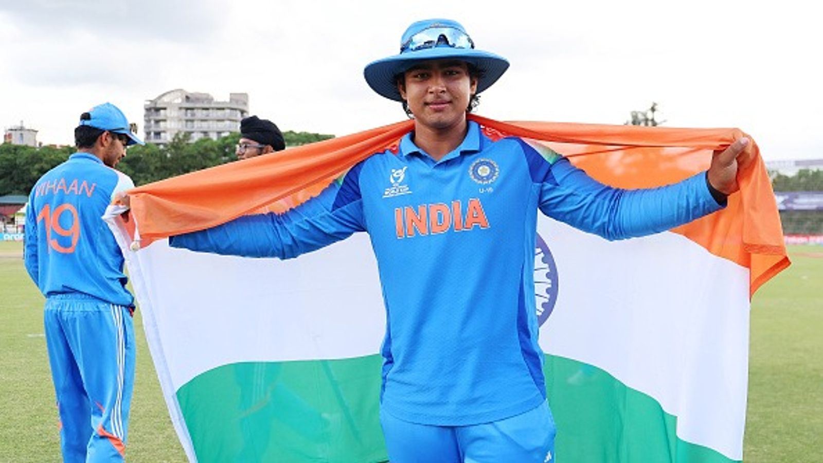 India’s Vaibhav Sooryavanshi stars in ICC U19 World Cup 2026 team of the tournament: Check full squad aibhav Suryavanshi of India poses with the ICC U19 Men´s Cricket World Cup Trophy after winning the ICC U19 Men´s Cricket World Cup 2026 following the ICC U19 Men's Cricket World Cup 2026 Final (Getty)