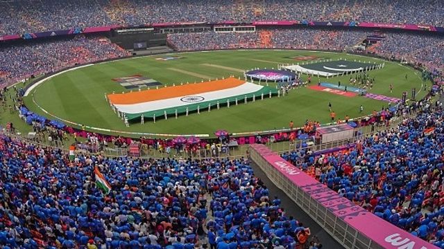 BCB chief reaches Lahore ahead of ICC emergency meet with PCB on Pakistan’s India T20 World Cup 2026 clash boycott National flags of India and Pakistan displayed before the start of ICC Men's Cricket World Cup (Getty)