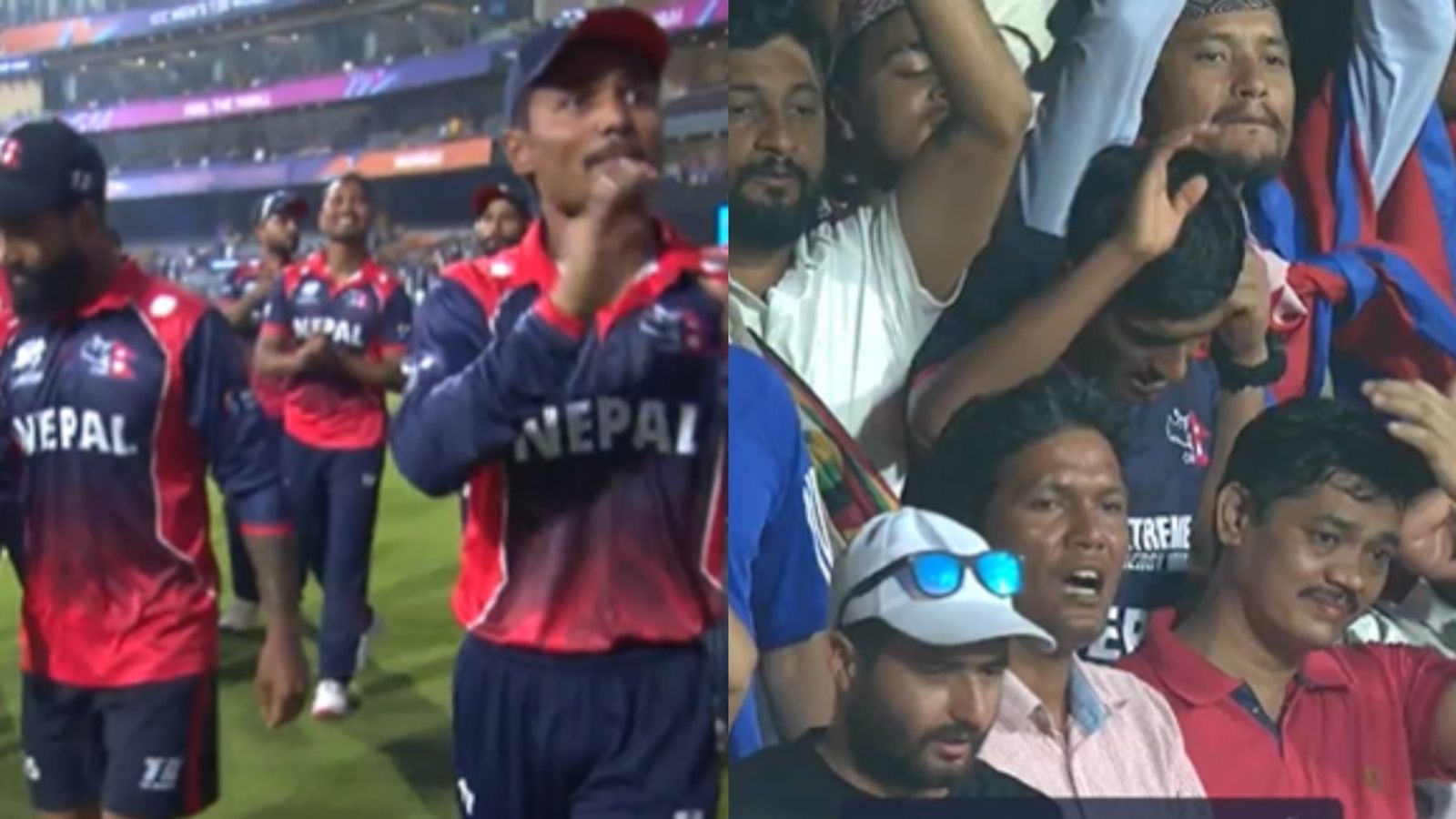 T20 World Cup: Nepal’s brave fight against England earns standing ovation from Wankhede crowd, Watch video T20 World Cup: Nepal’s brave fight against England earns standing ovation from Wankhede crowd. (Screenchot)