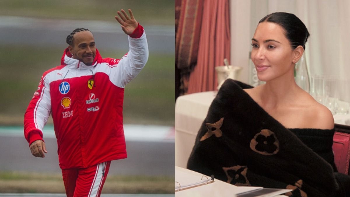 WATCH: Lewis Hamilton and Kim Kardashian turn heads with public appearance at Super Bowl LX SportsTak