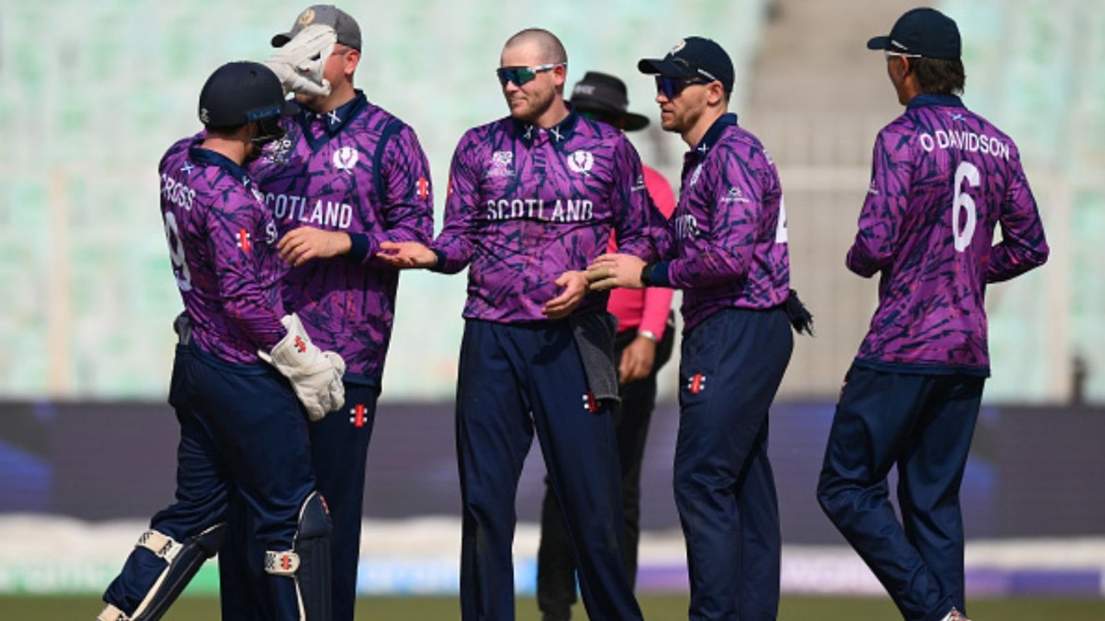 T20 World Cup: Munsey's 84, Leask's 4-fer leads Scotland to easy 73-run victory over debutants Italy Michael Leask of Scotland celebrates with teammates after dismissing Grant Stewart of Italy during the ICC Men's T20 World Cup 2026 match at Eden Gardens on February 09, 2026 in Kolkata.