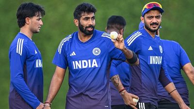 Bad news for Team India, star player doubtful for T20 World Cup clash against Namibia (L-R) India's Abhishek Sharma, Jasprit Bumrah and Axar Patel in this frame. (Getty)