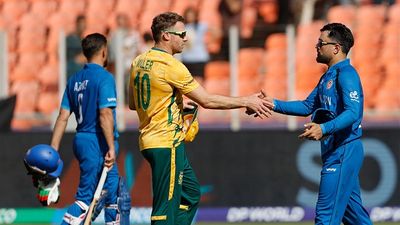 Explained: How Afghanistan can qualify for T20 World Cup 2026 Super 8s after losing two consecutive matches David Miller of South Africa and Rashid Khan of Afghanistan shake hands during the ICC Men's T20 World Cup (Getty)