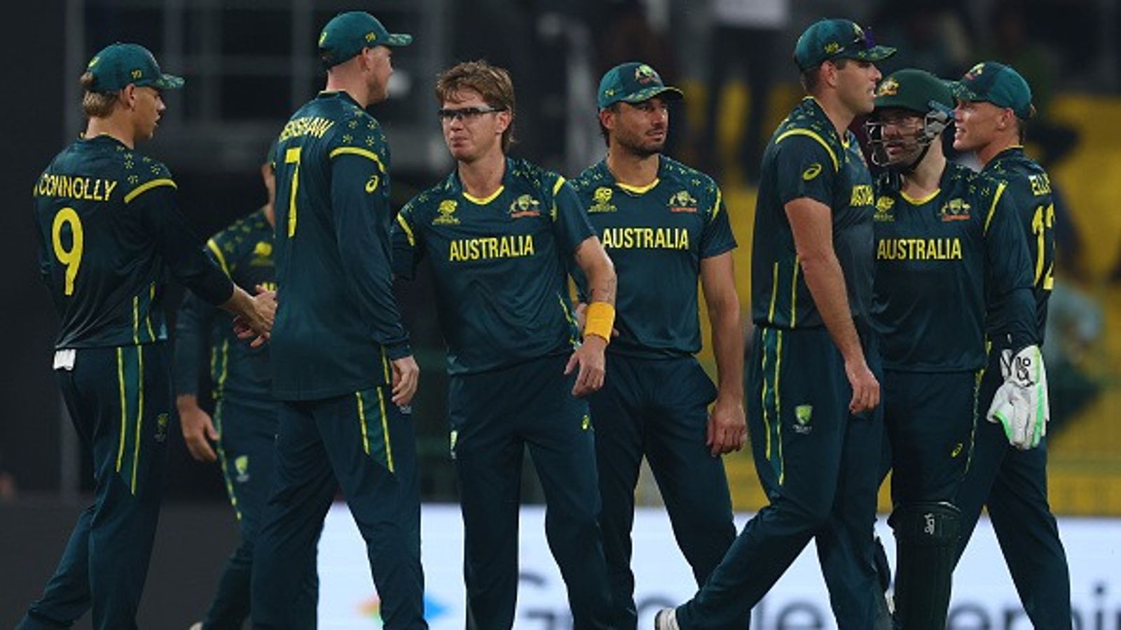 T20 World Cup: Adam Zampa-Nathan Ellis run riot as Australia open campaign with 67-run win over Ireland Australia's Adam Zampa (C) celebrates with his teammates in this frame. (Getty)
