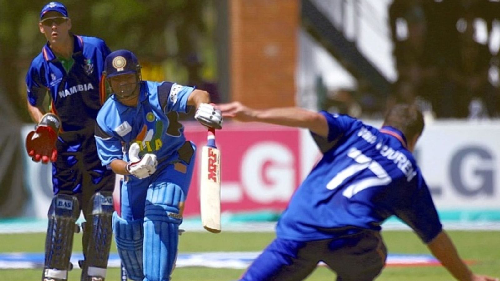Dismissed Sachin Tendulkar in 2003 World Cup, Namibia Cricket President recalls Master Blaster's humble gesture Namibia's opening bowler, Rudolph Van Vuuren (R) stops the ball hit by India's Sachin Tendulkar while the wicket-keeper, MeltVan Schoor looks on in the ICC Cricket World Cup 2003 game at the Pietermaritzburg Oval,.