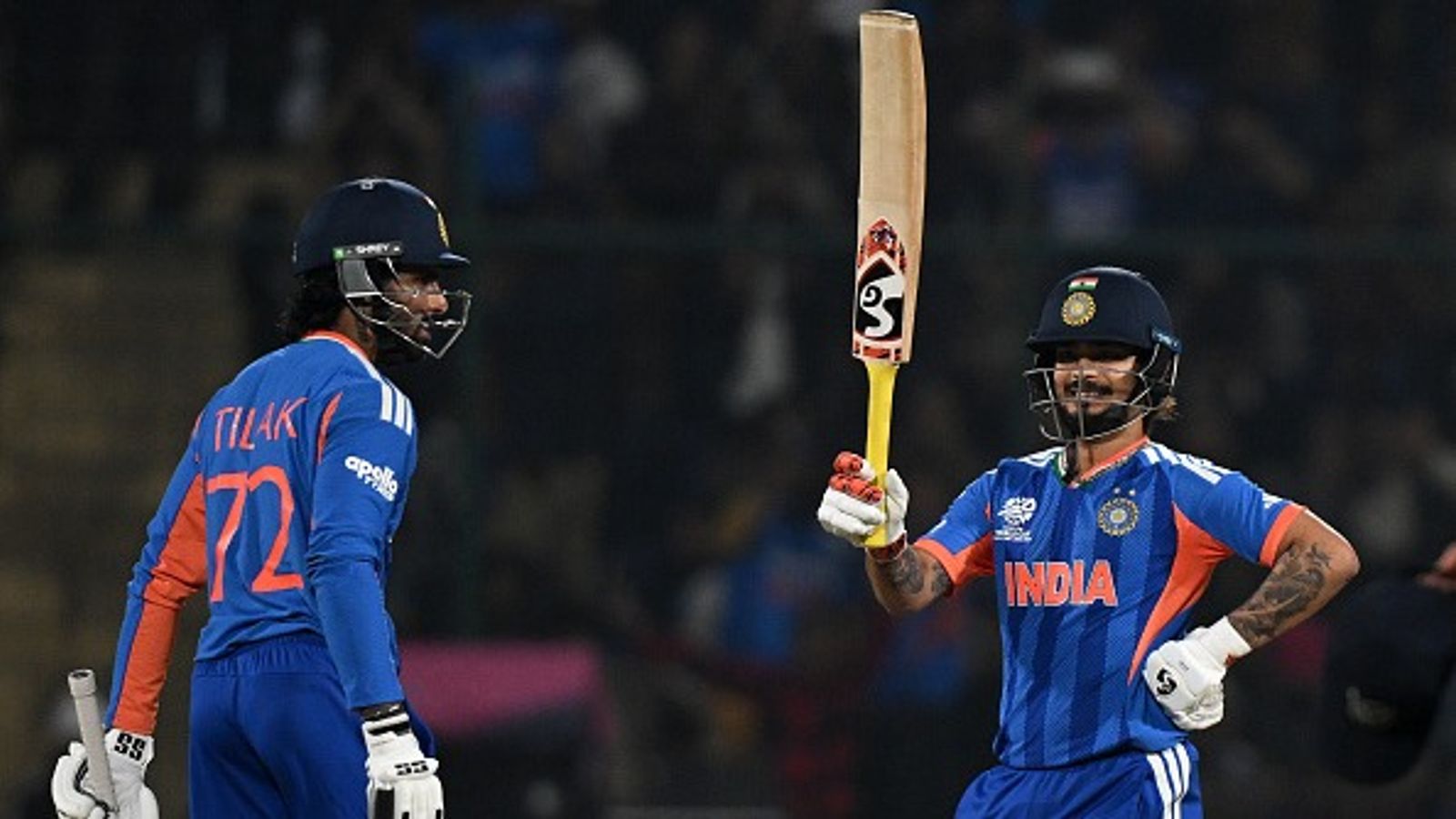 Suryakumar Yadav's India create history during T20 World Cup 2026 clash against Namibia India's Ishan Kishan (R) and Tilak Varma in frame. (Getty)