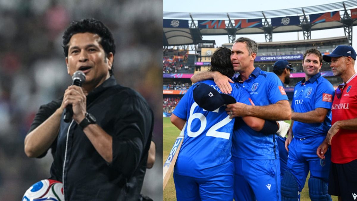 Sachin Tendulkar along with Italy vs Nepal (Getty)