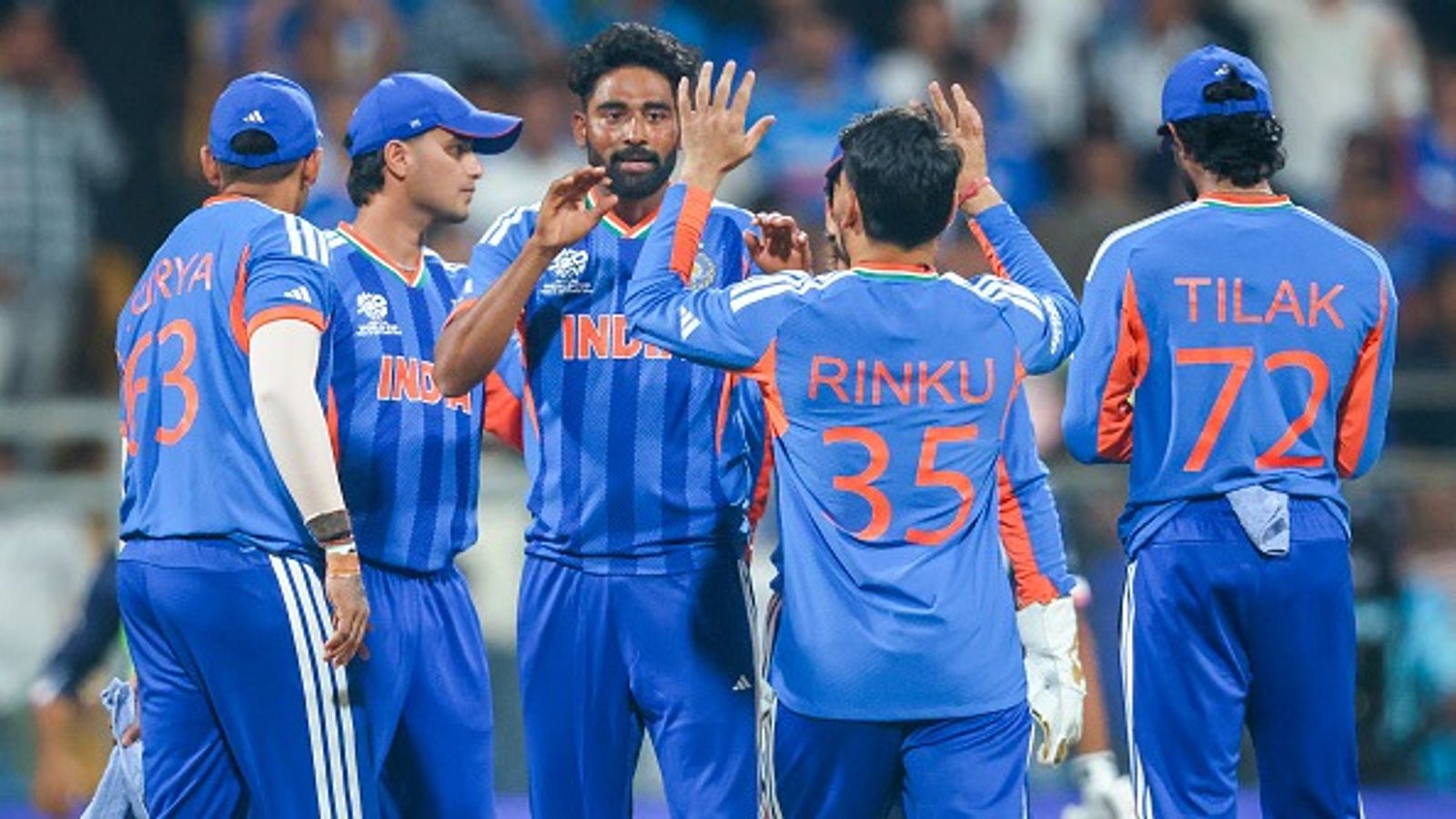 Zaheer Khan points out glaring issue which can hamper India's T20 World Cup 2026 campaign India's star pacer Mohammed Siraj (3rd from L) celebrates with his teammates in this frame. (Getty)