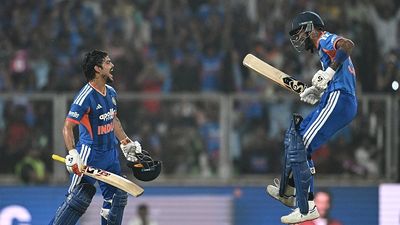 T20 World Cup: Hardik-Kishan show hands India 2nd successive win with 93-run mauling of Namibia India's Ishan Kishan (L) celebrates with Hardik Pandya in this frame. (Getty)