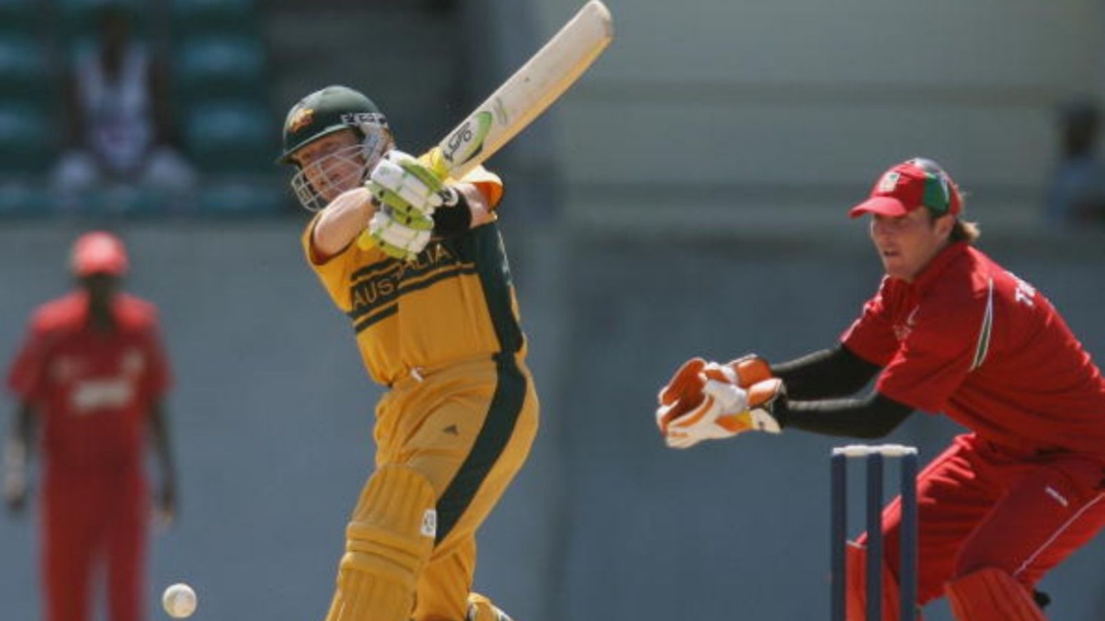 Scored fifty in 2007 win vs Australia, Zimbabwe's star 40-yr-old ruled out of T20 World Cup 2026 Australian cricketer Brad Haddin (L) watched by Zimbabwe wicketkeeper Brendan Taylor (R) pulls the ball to the boundary during the Cricket World Cup warmup match at the Arnos Vale ground on the Caribbean island of St Vincent, 06 March 2007.