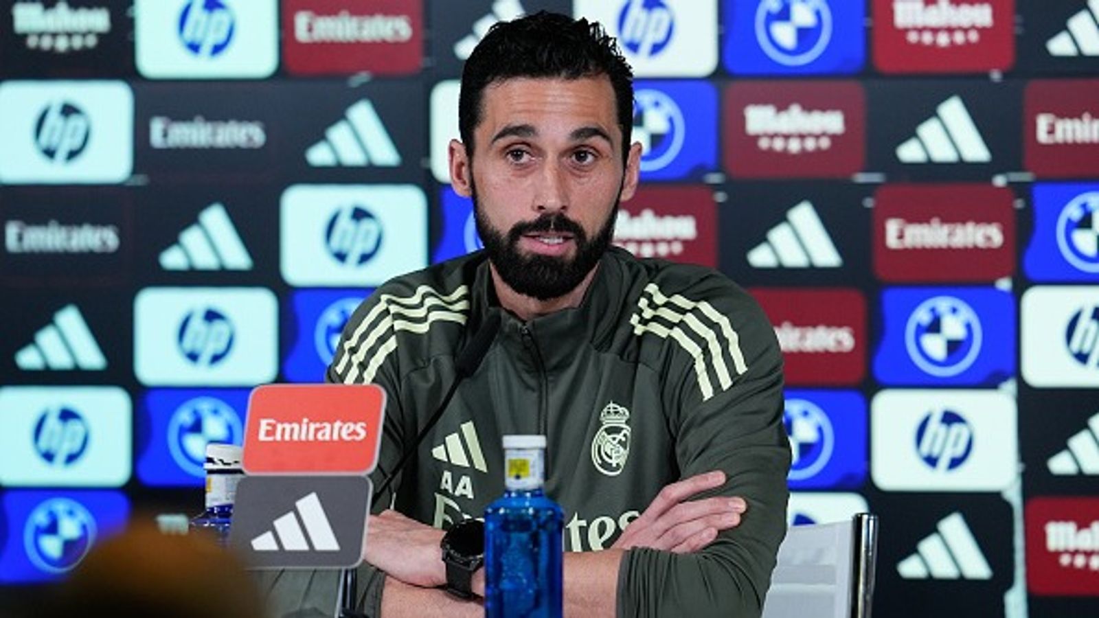 Real Madrid boss Alvaro Arbeloa fires shot at Hansi Flick after loss vs Atletico Madrid Álvaro Arbeloa in the frame.