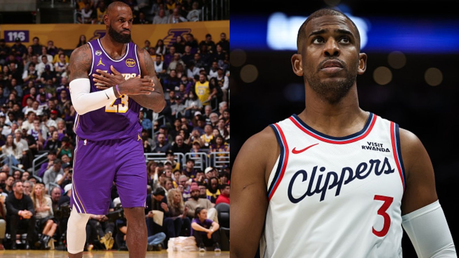 LeBron James pays tribute as Chris Paul calls time on NBA career LeBron James and Chris Paul in the frame (via Getty)