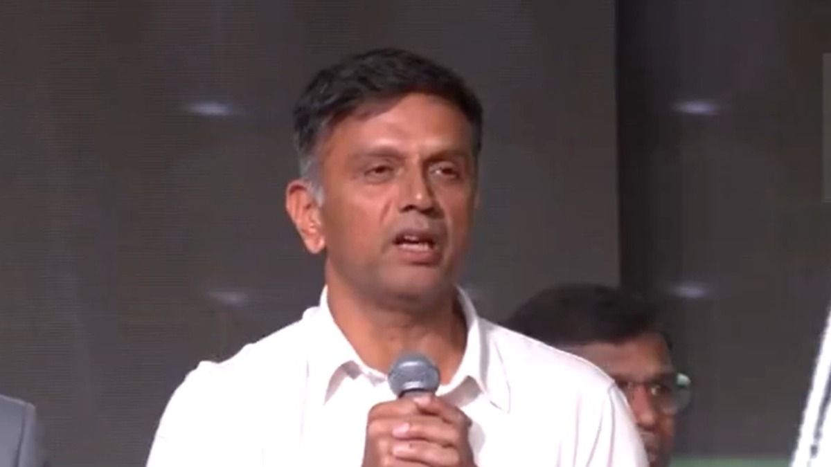 Rahul Dravid emotional (X screengrab) Rahul Dravid emotional (X screengrab)